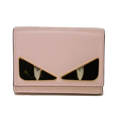 Pre-owned Fendi Light Pink Leather Wallet (tri-fold) ()