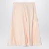 Fendi Ff Silk Midi Skirt In Pink