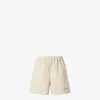 Fendi Beige Technical Cotton Shorts In Neutral