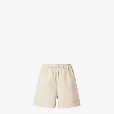 FENDI FENDI LIGHT PINK STRETCH COTTON BLEND SHORTS
