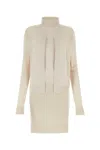 Fendi Light Pink Stretch Silk Blend Mini Dress In Pink