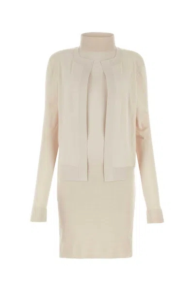 FENDI LIGHT PINK STRETCH SILK BLEND MINI DRESS