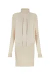 Fendi Light Pink Stretch Silk Blend Mini Dress In Almond