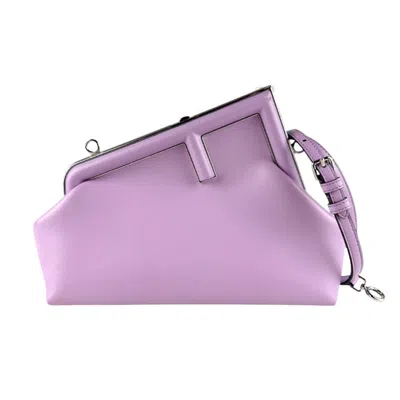Pre-owned Fendi Light Purple Leather Clutch Bag Shoulder Bag ()
