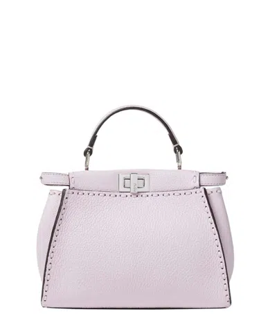 Fendi Light Purple Peekaboo Mini Satchel In Pattern