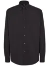 Fendi Wool Shirt Long Sleeves In Black