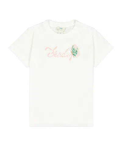 Fendi Lightweight And Breathable Crew Neck T-shirt In White