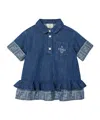 Fendi Lightweight Denim Baby Dress In Blue