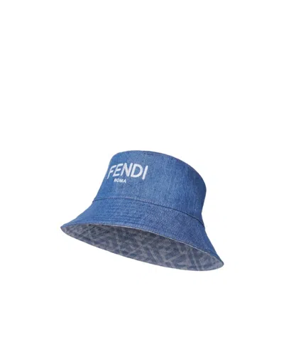 Fendi Lightweight Denim Junior Cloche Hat