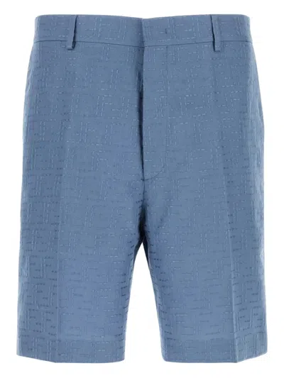 FENDI LINEN-BLEND SHORTS
