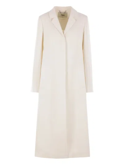 Fendi Linen Coat In White