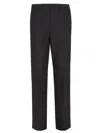 FENDI FENDI LINEN FF JACQUARD TROUSERS CLOTHING