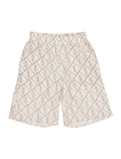 Pre-owned Fendi Linen Knee-length Shorts W/ Tags In White