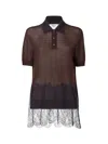 Fendi Lingerie Cashmere And Silk Polo Shirt In Brown
