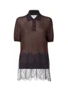 Fendi Women Lingerie Cashmere And Silk Polo Shirt In Brown