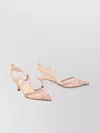 Fendi Lite Slingback With Pointed Toe And Mesh Panels In Pink