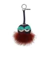 Fendi Little Monster Pattern Key Chain In Brown