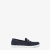 Fendi Midnight Suede O Lock Light Loafers