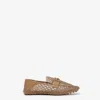 Fendi Laser-cut Leather Loafers In Brown
