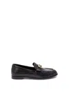 Fendi Nappa Leather Baguette Loafers Fringe Detail In Black
