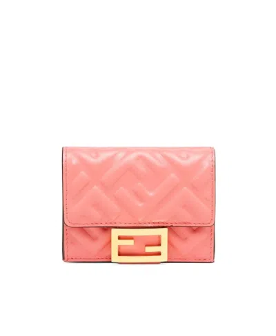 Fendi Logo 70% Discount Wallet In Pink