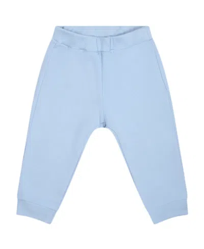 Fendi Logo-appliqué Cotton Leggings In Blue