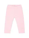 Fendi Logo-appliqué Cotton Leggings In Pink