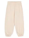 Fendi Logo-appliqué Cotton Track Pants In Neutrals