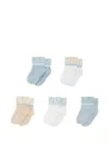 Fendi Logo-band Ankle Socks (pack Of Five) In Multi
