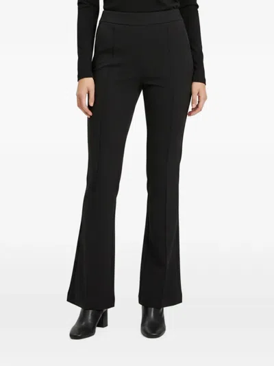 Pre-owned Fendi Logo Band Flared Trousers In Black