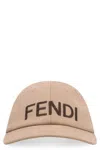 Fendi Embroidered Logo Baseball Cap In Neutral
