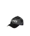 Fendi Logo Baseball Cap In Black