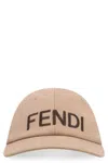 Fendi Embroidered Logo Baseball Cap In Neutral