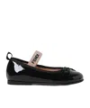 Fendi Logo Bow Ballet Shoes In Black