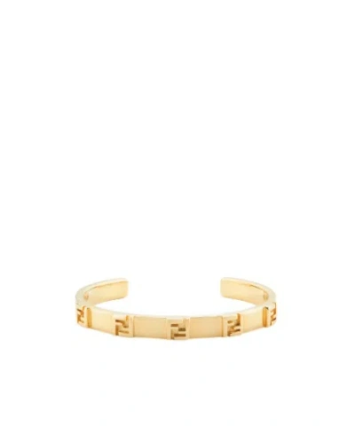 Fendi Logo Bracelet In Yellow
