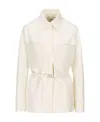 Fendi Lapel Casual Jacket In White