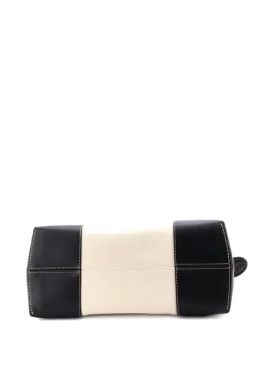 Pre-owned Fendi Logo By The Way Canvas And Leather Medium Satchel In Neutral