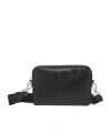 Fendi Diagonal Stripe Ff Motif Camera Crossbody Bag In Black