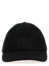 Fendi Baseball Hat With Logo In Brown