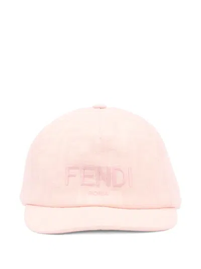Fendi Kids' Logo Cap In Pink