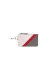 Fendi Logo Card Bag In Gray