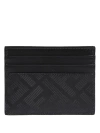 Fendi Men Logo Card Holder In Black