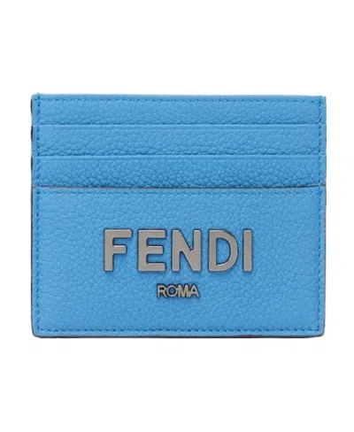 Fendi Logo Clip In Blue