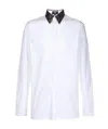 Fendi Logo Collar Tailored Shirt In White
