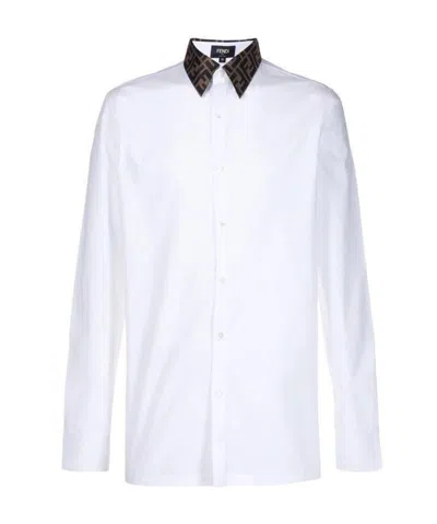 FENDI FENDI LONG SLEEVED FF JACQUARD SHIRT