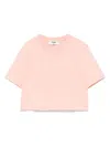 Fendi Peach Crewneck Cropped T-shirt