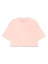 Fendi Peach Crewneck Cropped T-shirt