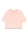 Fendi Peach Crewneck Cropped T-shirt