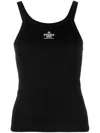 Fendi Women Black Cotton Tank Top In Black