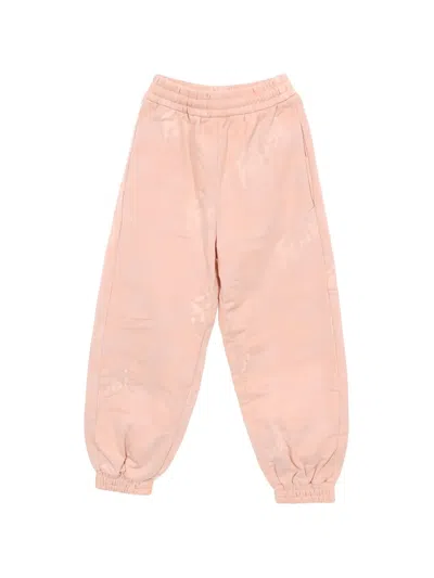 Pre-owned Fendi Logo Cotton Trousers In Pink